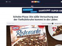 Bild zum Artikel: Schoko-Pizza: Die süße Versuchung aus der Tiefkühltruhe kommt in die Läden