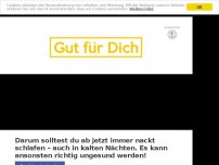 Bild zum Artikel: Darum solltest du ab jetzt immer nackt schlafen – auch in kalten Nächten. Es kann ansonsten richtig ungesund werden!