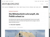 Bild zum Artikel: Wohlstand in Deutschland: Die Mittelschicht schrumpft, die Politik schaut zu