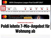 Bild zum Artikel: Unverkäuflicher Ausblick - Poldi lehnte 7-Mio-Angebot für Wohnung ab