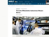 Bild zum Artikel: 9111 Euro für jeden : Porsche-Mitarbeiter bekommen Riesen-Bonus