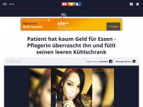 Bild zum Artikel: Patient hat kaum Geld für Essen - Pflegerin überrascht ihn und füllt seinen leeren Kühlschrank