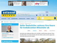 Bild zum Artikel: Hofer Realschüler rasieren ihre Haare für krebskranken Mitschüler ab