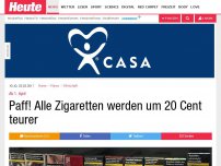 Bild zum Artikel: Ab 1. April: Paff! Alle Zigaretten werden um 20 Cent teurer