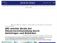 Bild zum Artikel: AfD möchte Strafe bei Steuerverschwendung durch Amtsträger und Behörden