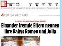Bild zum Artikel: Selber Tag, selbe Klinik - Eltern nennen ihre Babys Romeo & Julia