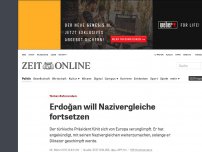 Bild zum Artikel: Türkei-Referendum: Erdoğan will Nazivergleiche fortsetzen