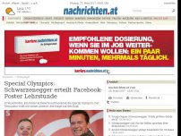 Bild zum Artikel: Special Olympics: Schwarzenegger erteilt Facebook-Poster Lehrstunde