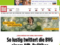 Bild zum Artikel: Grüße von Fahrer Tarek - So lustig twittert die BVG einem AfD-Politiker