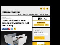 Bild zum Artikel: Dieser Couchtisch kühlt Bier, spielt Musik und lädt dein Handy | Männersache