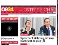 Bild zum Artikel: Syrischer Flüchtling hat eine Nachricht an die FPÖ