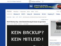 Bild zum Artikel: World Backup Day: Jede Datensicherung ist besser als gar keine