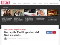 Bild zum Artikel: Alessandra Meyer-Wölden: Hurra! Die Zwillinge sind da. Und es sind...