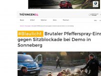 Bild zum Artikel: Brutaler Pfefferspray-Einsatz gegen Sitzblockade bei Demo in Sonneberg
