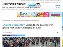 Bild zum Artikel: „Jugend gegen AfD“: Jugendliche protestieren gegen AfD-Bundesparteitag in Köln