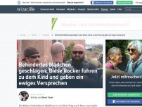 Bild zum Artikel: Behindertes Mädchen geschlagen: Diese Rocker fuhren zu dem Kind und gaben ein ewiges Versprechen