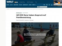 Bild zum Artikel: Flüchtlinge: 267.500 Syrer haben Anspruch auf Familiennachzug