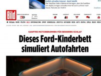 Bild zum Artikel: Zm besseren Einschlafen - Dieses Kinderbett simuliert Autofahrten