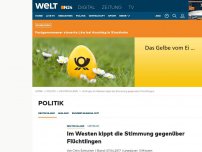 Bild zum Artikel: Umfrage: Im Westen kippt die Stimmung gegenüber Flüchtlingen