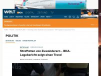 Bild zum Artikel: Vorläufige Zahlen: Straftaten von Zuwanderern - BKA-Lagebericht zeigt einen Trend