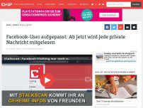 Bild zum Artikel: Facebook-User aufgepasst: Ab jetzt wird jede private Nachricht mitgelesen