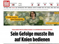 Bild zum Artikel: Thai-König radelt in Bayern - Sein Gefolge musste ihn auf Knien bedienen