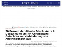Bild zum Artikel: 20 Prozent der Atteste falsch: Ärzte in Deutschland stellen Gefälligkeits-Gutachten zur Verhinderung von Abschiebungen aus