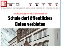 Bild zum Artikel: Ermittlungen eingestellt - Schule darf öffentliches Beten verbieten