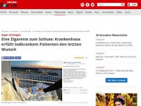 Bild zum Artikel: Gegen alle Regeln - Eine Zigarette zum Schluss: Krankenhaus erfüllt Sterbendem den letzten Wunsch