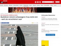 Bild zum Artikel: Ihm drohen jetzt 10.000 Euro Strafe - Busfahrer nimmt schwangere Frau nicht mit - weil sie verschleiert war