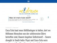 Bild zum Artikel: Coca Cola baut neue Abfüllanlagen in Indien, dort wo Millionen Menschen von der schlimmsten Dürre betroffen sind, Bauern begehen Selbstmord! – Severe drought in South india: Pepsi and Coca-Cola were sucking out 3 million litres of water daily from Thamira