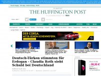 Bild zum Artikel: Deutsch-Türken stimmten für Erdogan - Claudia Roth sieht Schuld bei Deutschland