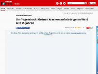 Bild zum Artikel: Aktueller Wahltrend - Umfrageschock! Grünen krachen auf niedrigsten Wert seit 15 Jahren