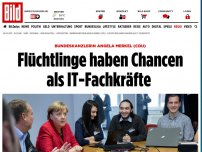 Bild zum Artikel: Angela Merkel (CDU) - Flüchtlinge haben Chancen als IT-Fachkräfte 