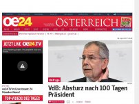 Bild zum Artikel: VdB: Absturz nach 100 Tagen Präsident