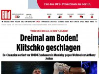 Bild zum Artikel: Technischer K.o. in Runde 11 - Dreimal am Boden! Klitschko geschlagen 
