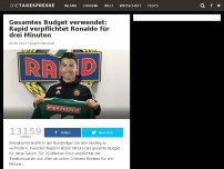 Bild zum Artikel: Gesamtes Budget verwendet: Rapid verpflichtet Ronaldo für drei Minuten