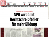 Bild zum Artikel: Panne in Wahlanzeige - SPD wirbt mit Fehler für mehr Bildung