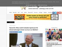 Bild zum Artikel: Mysteriös: Wieso sieht Schäuble Spielraum für Steuersenkungen immer nur kurz vor Wahlen?