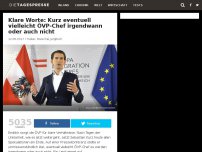 Bild zum Artikel: Klare Worte: Kurz eventuell vielleicht ÖVP-Chef irgendwann oder auch nicht