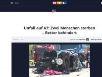 Bild zum Artikel: Unfall auf A7: Zwei Menschen sterben – Retter behindert