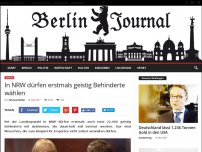 Bild zum Artikel: In NRW dürfen erstmals geistig Behinderte wählen