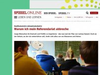 Bild zum Artikel: Desillusionierte Lehramtsstudentin: Warum ich mein Referendariat abbreche