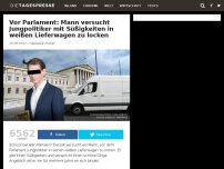 Bild zum Artikel: Vor Parlament: Mann versucht Jungpolitiker mit Süßigkeiten in weißen Lieferwagen zu locken