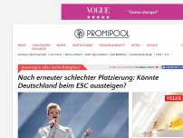 Bild zum Artikel: Nach erneuter schlechter Platzierung: Könnte Deutschland beim ESC aussteigen?