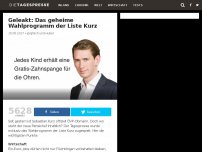 Bild zum Artikel: Geleakt: Das geheime Wahlprogramm der Liste Kurz