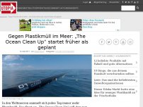 Bild zum Artikel: Gegen Plastikmüll im Meer: „The Ocean Clean Up“ startet früher als geplant