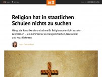 Bild zum Artikel: Religion hat in staatlichen Schulen nichts zu suchen