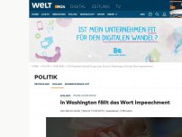 Bild zum Artikel: Trump unter Druck: In Washington fällt das Wort Impeachment