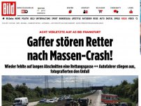 Bild zum Artikel: Acht Verletzte auf A 5 - Gaffer stören Retter nach Massencrash